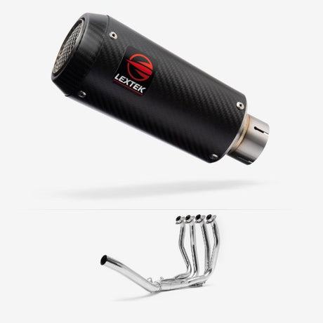 Lextek Stainless Steel CP9C Full Carbon Exhaust System 180mm for Suzuki GSX 1300 R Hayabusa (21-24)