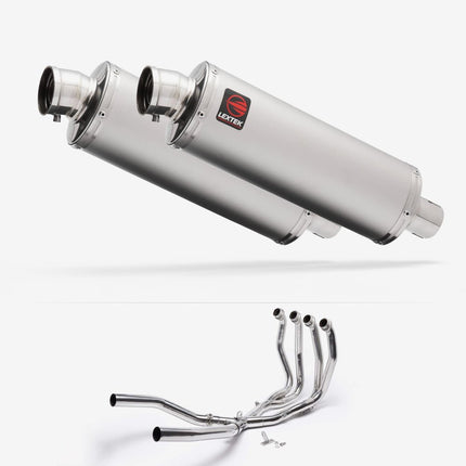 Lextek Matt Stainless Steel OP1 350mm Exhaust System for Suzuki GSX 1300 R Hayabusa (21-24)