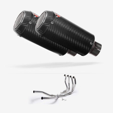 Lextek Stainless Steel CP9C Carbon Fibre Exhaust System 180mm