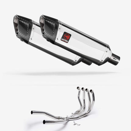 Lextek Polished Stainless Steel SP4 300mm Exhaust System for Suzuki GSX 1300 R Hayabusa (21-24)