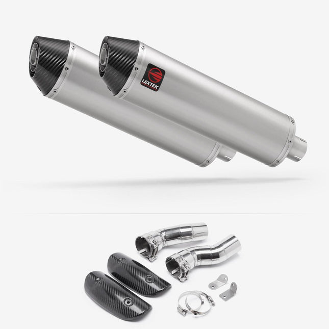 Lextek Brushed Stainless Steel RP1 400mm Exhaust with Link Pipes