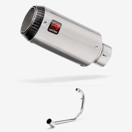 Lextek Matt Stainless Steel CP1 150mm Exhaust System for Lexmoto Tempest GT 125