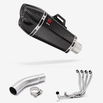 Lextek Carbon Fibre XP13C 210mm Exhaust System for Suzuki GSX-S750 (17-23)