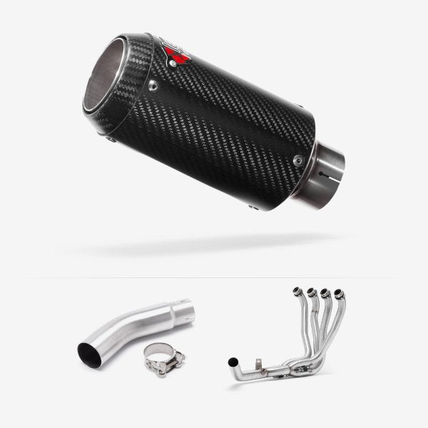 Lextek CP8C Full Carbon Exhaust System 150mm for Suzuki GSX-S750 (17-21)