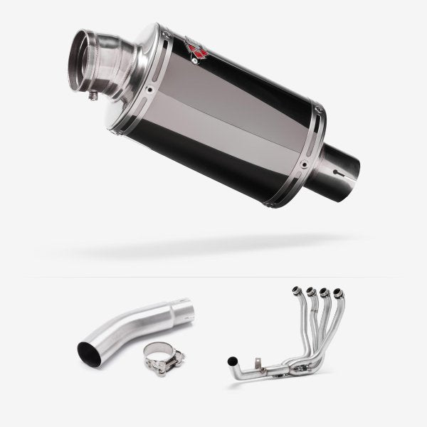 Lextek OP15 Dark Tint Stainless Exhaust System 200mm for Suzuki GSX-S750 (17-21)