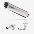 Lextek RP1 Gloss S/Steel Oval Exhaust System 400mm for Suzuki GSX-S750 (17-21)
