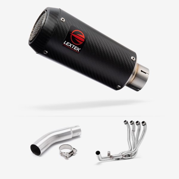 Lextek CP9C Full Carbon Exhaust System 180mm for Suzuki GSX-S750 (17-21)