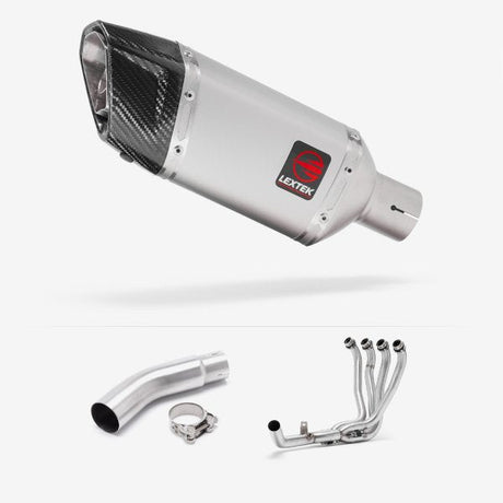 Lextek SP5 Matt Stainless Steel Exhaust System 200mm for Suzuki GSX-S750 (17-21)