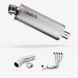 Lextek OP1 Matt S/Steel Exhaust System 350mm for Suzuki GSX-S750 (17-21)