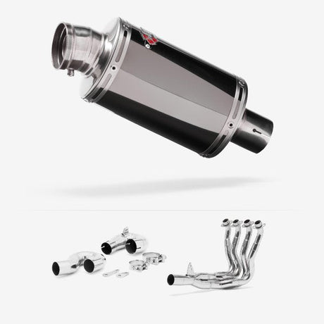 Lextek OP15 Dark Tint Stainless Exhaust System 200mm for Honda CBR1000RR Fireblade (14-16)