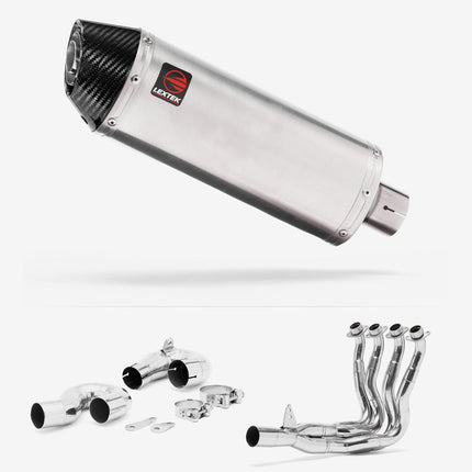 Lextek Brushed Stainless Steel RP2 300mm Exhaust System for Honda CBR1000RR Fireblade (14-16)