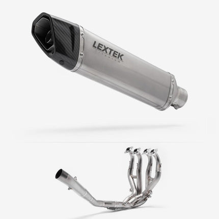 Lextek Titanium ST4 350mm Exhaust System for Kawasaki ZX-6R Ninja (09-20)