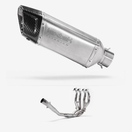 Lextek ST5 Titanium Exhaust System 250mm for Kawasaki ZX-6R Ninja (13-20)