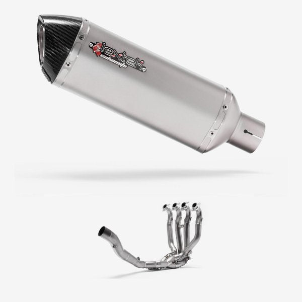 Lextek ST1 Matt S/Steel Exhaust System 300mm with Titanium Headers