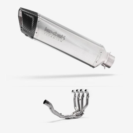 Lextek ST4 Titanium Exhaust System 350mm for Kawasaki ZX-10R Ninja (10-19)