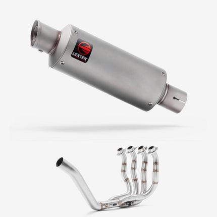 Lextek Matt Stainless Steel GP1 240mm Exhaust System for Yamaha YZF R6 (99-02)