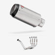 Lextek Stainless Steel CP1 Matt S/Steel Carbon Tip Exhaust System 150mm for Yamaha YZF R6 (99-02)