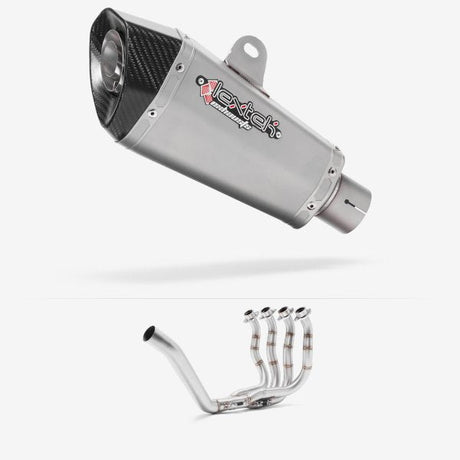 Lextek Stainless Steel XP10 Matt S/Steel Exhaust System 210mm for Yamaha YZF R6 (99-02)