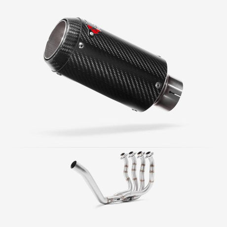 Lextek Stainless Steel CP8C Full Carbon Exhaust System 150mm for Yamaha YZF R6 (99-02)