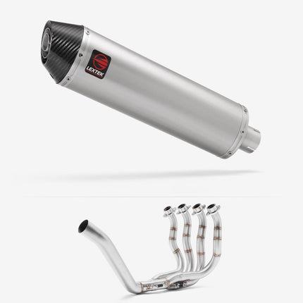 Lextek Brushed Stainless Steel RP1 400mm Exhaust System for Yamaha YZF R6 (99-02)