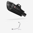 Lextek Stainless Steel XP8C Carbon Fibre Exhaust System 210mm for Lexmoto ZSB 125
