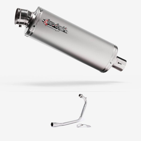 Lextek Matt Stainless Steel OP1 Exhaust System 350mm for Lexmoto ZSB 125