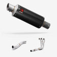 Lextek Matt Stainless Steel GP8C Full Exhaust System 240mm High Level for Yamaha MT-09 (21-24)