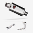 Lextek Polished Stainless Steel OP4 Full Exhaust System 200mm High Level for Yamaha MT-09 (21-24)