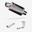 Lextek Dark Tint Stainless Steel OP15 Full Exhaust System 200mm High Level for Yamaha MT-09 (21-24)