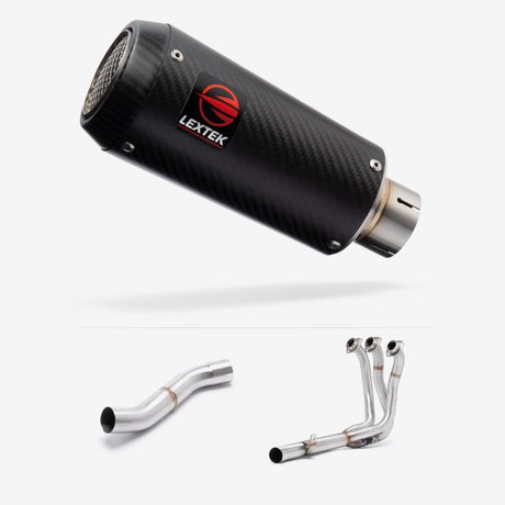 Lextek Stainless Steel CP9C Full Exhaust System 180mm High Level for Yamaha MT-09 (21-24)