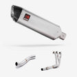 Lextek Matt Stainless Steel VP1 Full Exhaust System 300mm High Level for Yamaha MT-09 (21-24)