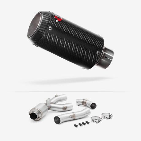 Lextek Stainless Steel CP8C Exhaust 150mm with De-Cat Link Pipe for Yamaha MT-10 (16-24)