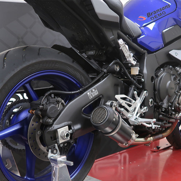 Lextek Stainless Steel CP9C Exhaust 180mm with De-Cat Link Pipe for Yamaha MT-10 (16-24)
