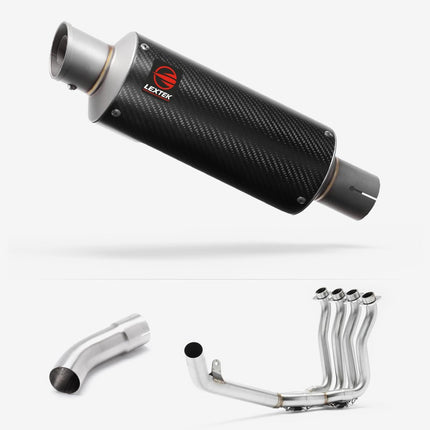 Lextek Stainless Steel GP8C Carbon Fibre GP Stubby Exhaust System 240mm