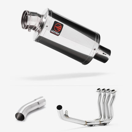 Lextek Stainless Steel OP4 Polished S/Steel Exhaust System 200mm for Suzuki GSX-S 1000 (21-24)