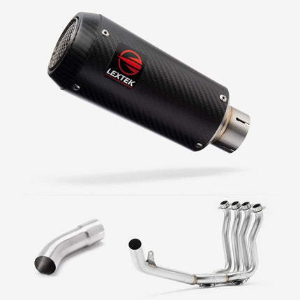 Lextek Stainless Steel CP9C Full Carbon Exhaust System 180mm for Suzuki GSX-S 1000 (21-24)