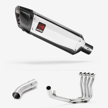Lextek Stainless Steel SP4 Polished Stainless Steel Exhaust System 300mm