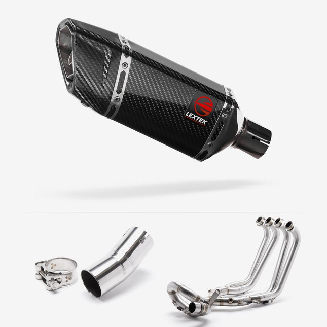 Lextek Carbon Fibre SP11C 200mm Exhaust System for Honda CB1000R (18-24)