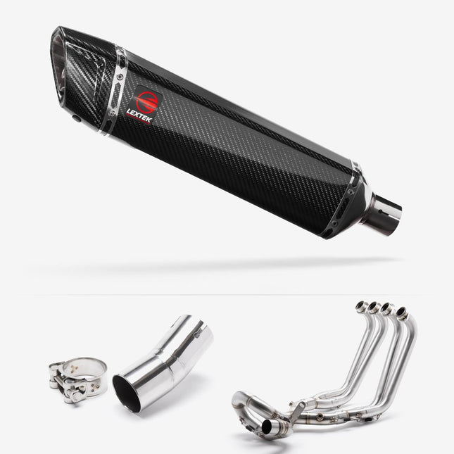 Lextek Carbon Fibre SP7C 400mm Exhaust System for Honda CB1000R (18-24)