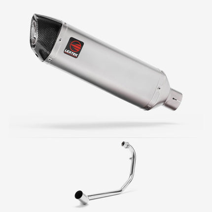 Lextek Matt Stainless Steel VP1 300mm Exhaust System for Lexmoto Tempest GT (17-24)