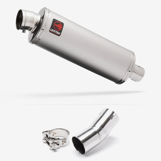 Lextek Matt Stainless Steel OP1 350mm Exhaust with Link Pipe for Honda CB1000R (18-24)