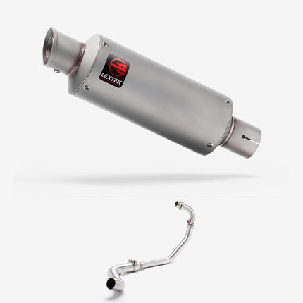Lextek Matt Stainless Steel GP1 240mm Exhaust System for Lexmoto RSS 125 (22-24)