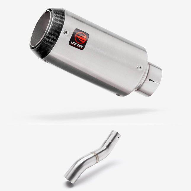 Lextek Matt Stainless Steel CP1 150mm Exhaust with Link Pipe for Honda CBR500R (20-24)