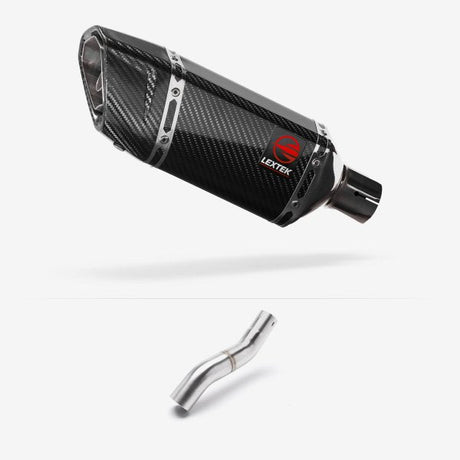 Lextek Stainless Steel SP11C Exhaust 200mm for Honda CBR500R (22-24) with Link Pipe