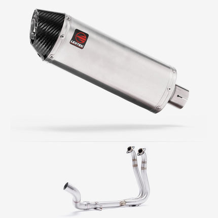 Lextek Brushed Stainless Steel RP2 300mm Exhaust System for Suzuki GSX-8S/R (23-24)