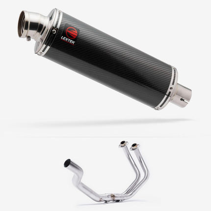 Lextek Carbon Fibre OP8C Full Exhaust System for Yamaha  YZF-R7 (21-24) Pillion Mount
