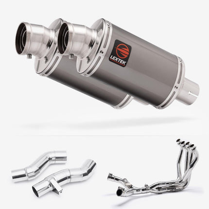 Lextek Stainless Steel OP15 Full Exhaust System for Kawasaki Z1000 SX WITH LUGGAGE 2010-2019