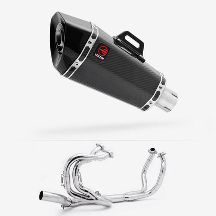 Lextek Carbon Fibre XP8C 210mm Exhaust with Link pipe for Honda VFR800 2014-2021