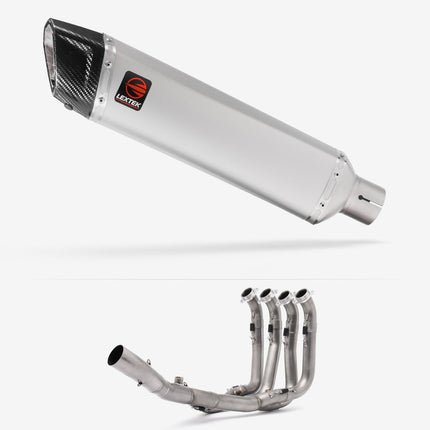 Lextek Matt Stainless Steel ST7 400mm Exhaust System for BMW S1000 RR 2015-2018