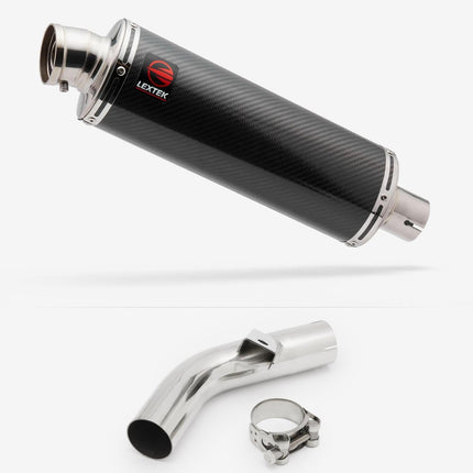 Lextek Carbon Fibre OP8C Matt Exhaust 350mm with Link Pipe for Honda VFR800 X Crossrunner (11-14)